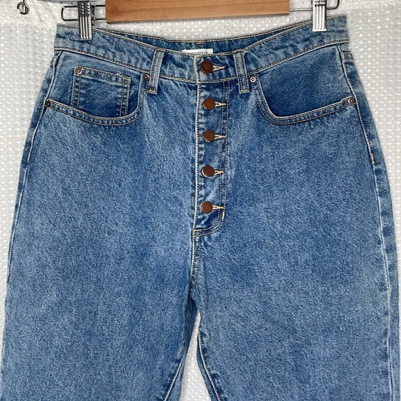 Weworewhat We Wore What The Danielle Jeans Exposed Button Fly High Rise Sz 30 - Picture 4 of 12